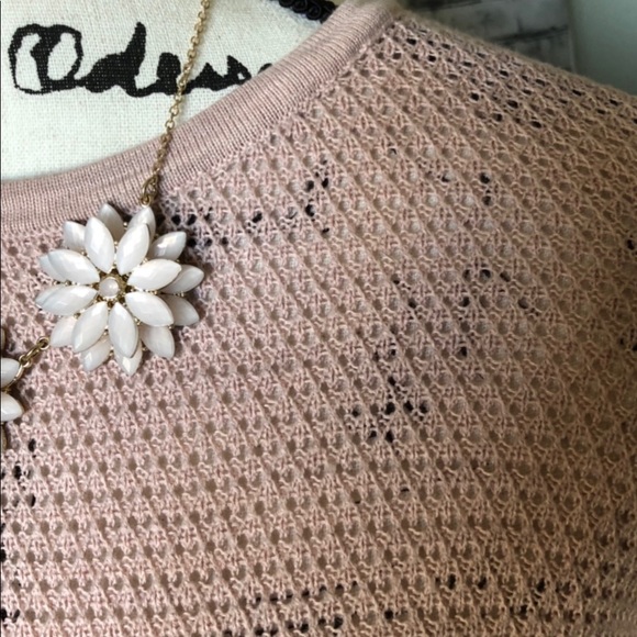 Ann Taylor Loft Pink Waffle Knit Sweater 🌸 - Picture 3 of 5